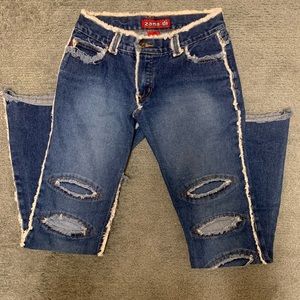 ZanaDi vintage patch jeans